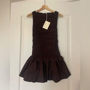 Dark Brown Sleeveless Dress
